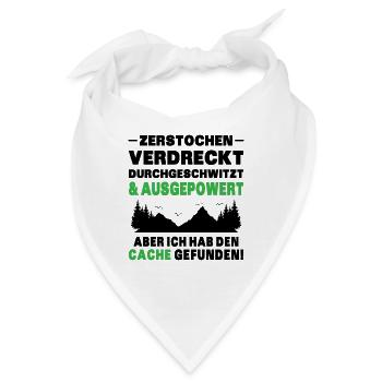 Gecache Geocaching Hobby Cache - Bandana - Weiß - Vorne