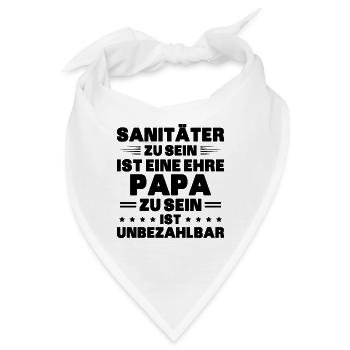 Sanitäter Rettungsdienst - Bandana - Weiß - Vorne
