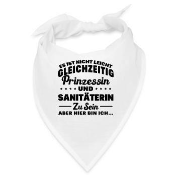 SANITÄTERIN - Gleichzeitig Prinzessin - Bandana - Weiß - Vorne