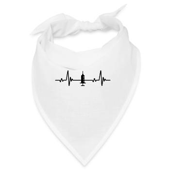 Geimpft Herzkurve - Puls Pro Impfung impfen Impfen - Bandana - Weiß - Vorne
