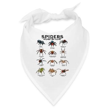 Spinnen auf der Welt - Spinnen - Bandana - Weiß - Vorne