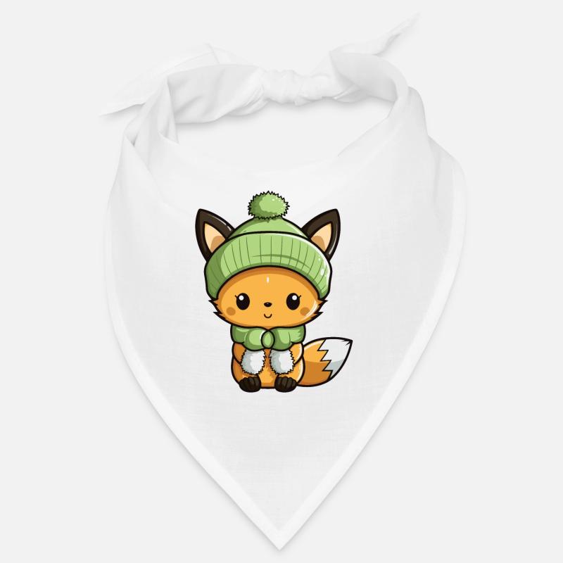 Fox Cute Winter Comic Hat Bandana