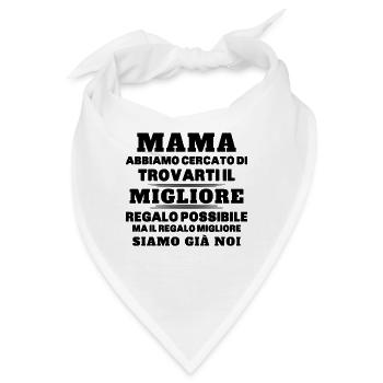Donna Mamma Migliore Del Mondo Figlio Figlia Festa - Bandana - Weiß - Vorne