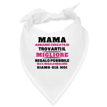 Donna Mamma Migliore Del Mondo Figlio Figlia Festa - Bandana - Weiß - Vorne