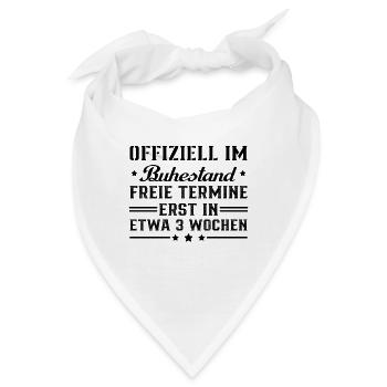Offiziell im ruhestand - Bandana - Weiß - Vorne