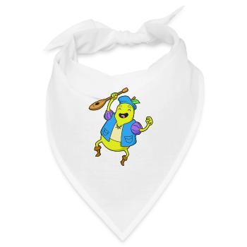 Rollenspiel-Charakter - Barde - Birne - Bandana - Weiß - Vorne
