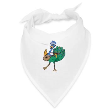 Rollenspiel-Charakter - Barde - Minnesänger - Pfau - Bandana - Weiß - Vorne