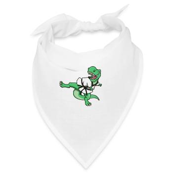 Cartoon TREX macht Hapkido - Bandana - Weiß - Vorne