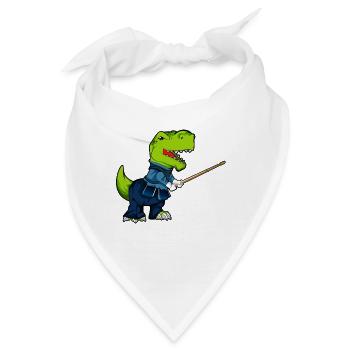 Cartoon TREX macht Kendo - Bandana - Weiß - Vorne
