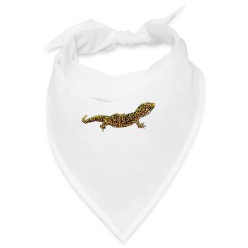 Zeichnung - Leopardgecko - Bandana - Weiß - Vorne