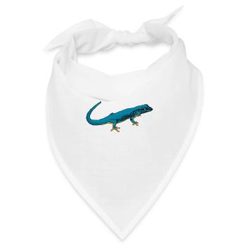Zeichnung - Himmelblauer Zwergtaggecko - Bandana - Weiß - Vorne