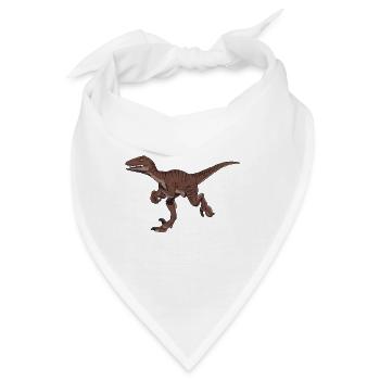 Zeichnung des Velociraptor - Bandana - Weiß - Vorne