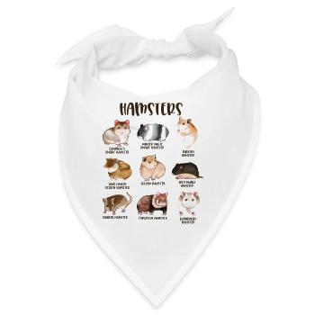 Viele verschiedene Hamster - Bandana - Weiß - Vorne
