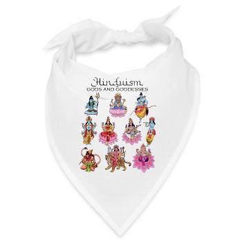 Götter des Hindusimus - Bandana - Weiß - Vorne