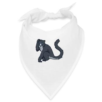 Kawaii Große Weißnasenmeerkatze - Bandana - Weiß - Vorne
