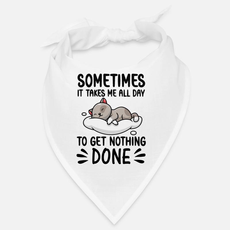 Doing nothing lazy Cat sleeping funny Cats Katzen Bandana