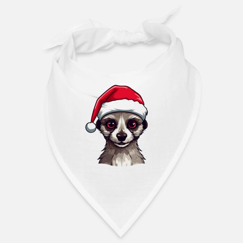 Portrait de Noël tête de suricate Bandana