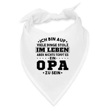 ich bin stolz wie ein Opa - Bandana - Weiß - Vorne