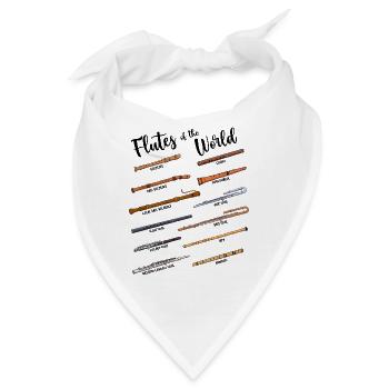 Verschiedene Flöten - Flöten der Welt - Flöte - Bandana - Weiß - Vorne