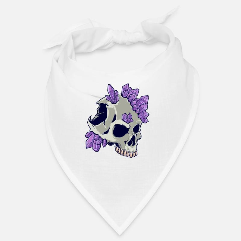 Crâne avec cristaux - Aestethic Goblincore Bandana