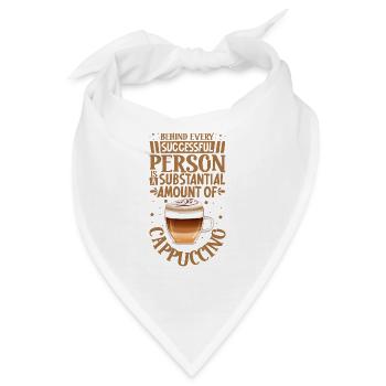 Erfolgreich nur mit Cappuccino - Bandana - Weiß - Vorne