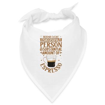 Erfolgreich nur mit Espresso - Bandana - Weiß - Vorne