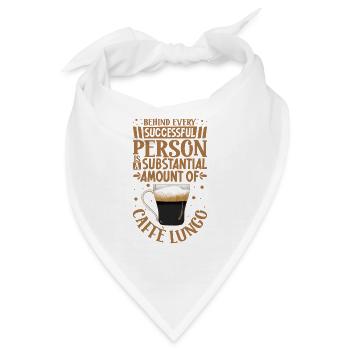 Erfolgreich nur mit Caffè Lungo - Bandana - Weiß - Vorne