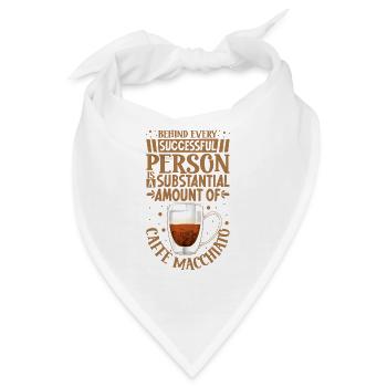 Erfolgreich nur mit Caffè macchiato - Bandana - Weiß - Vorne