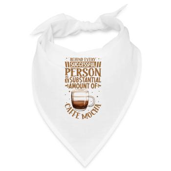 Erfolgreich nur mit Caffè mocha - Bandana - Weiß - Vorne