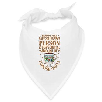 Erfolgreich nur mit Turkish Coffee - Bandana - Weiß - Vorne