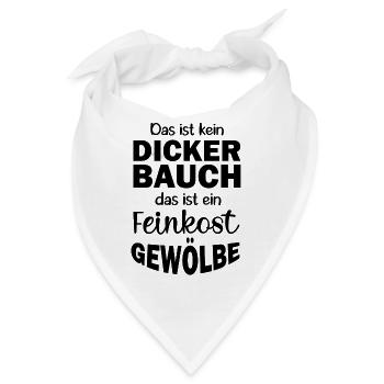 Lustige Sprüche über das Bauch - Bandana - Weiß - Vorne