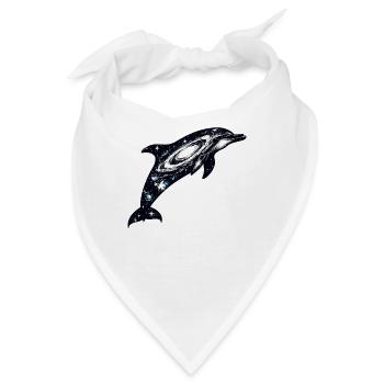 Dolphin Space Galaxy Universum - Bandana - Weiß - Vorne