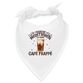 Meditieren und Café Frappé - Bandana - Weiß - Vorne
