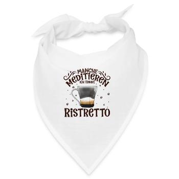 Meditieren und Ristretto - Bandana - Weiß - Vorne