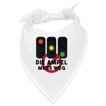 Die Ampel muss weg - Bandana - Weiß - Vorne
