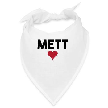 Mett Fleischher Liebhaber von Mettigel und Fleisch - Bandana - Weiß - Vorne