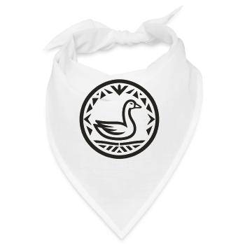 Gans Indianer-Tierkreis - Bandana - Weiß - Vorne