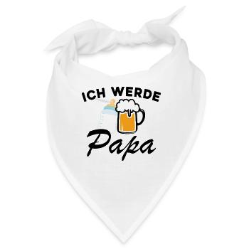 Ich werde Papa werdender Papa Vater - Bandana - Weiß - Vorne