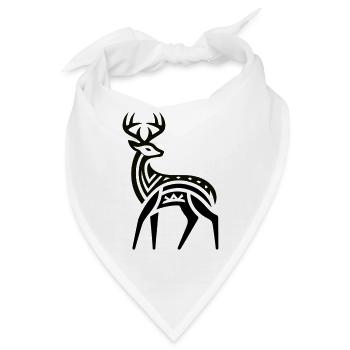Hirsch Indianer-Indianer-Tierkreiszeichen - Bandana - Weiß - Vorne