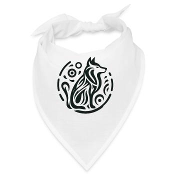 Wolve Indianer-Tierkreiszeichen - Bandana - Weiß - Vorne
