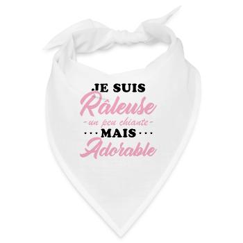 Mürrisches, aber liebenswertes personalisiertes Humorgeschenk - Bandana - Weiß - Vorne