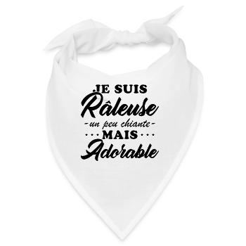 Mürrisches, aber liebenswertes personalisiertes Humorgeschenk - Bandana - Weiß - Vorne