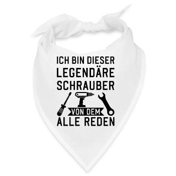 Ich bin dieser Legendäre Schrauber Handwerker - Bandana - Weiß - Vorne