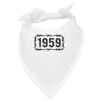 Geburtstag Vintage 1959 Stacheldraht - Bandana - Weiß - Vorne