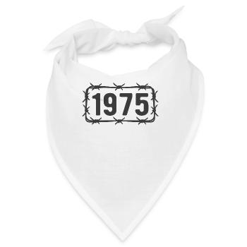 Geburtstag Vintage 1975 Stacheldraht - Bandana - Weiß - Vorne