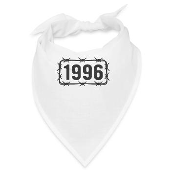 Geburtstag Jahrgang 1996 Stacheldraht - Bandana - Weiß - Vorne