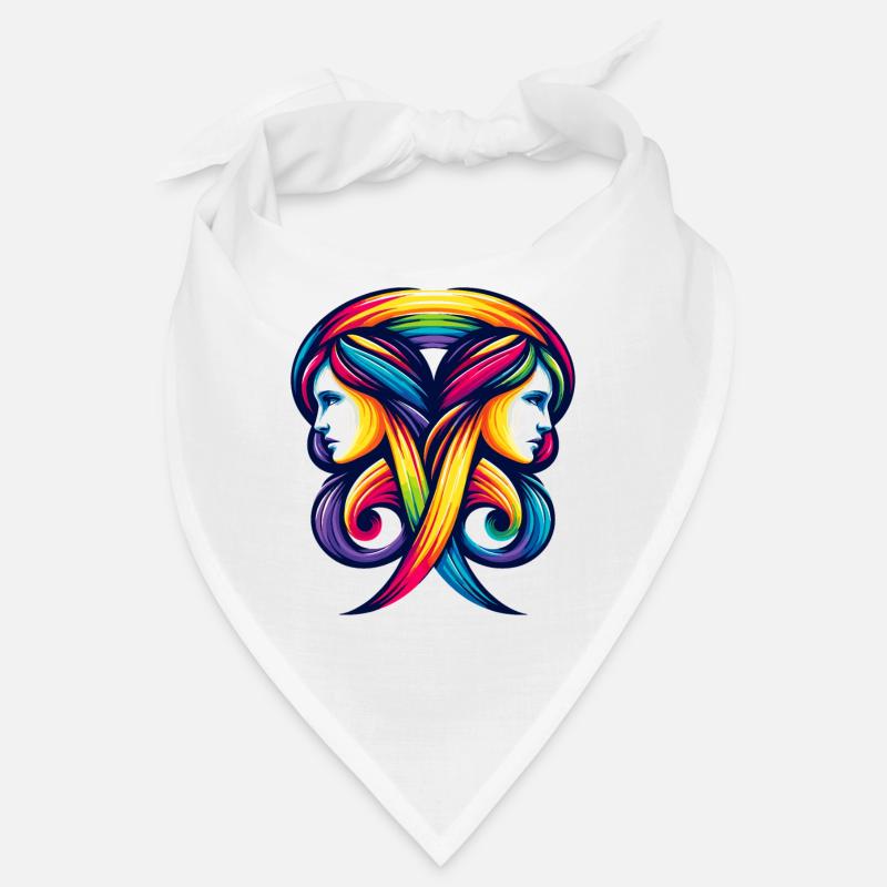 Gemini Zodiac Rainbow Harmony Design Bandana