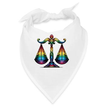 Waage Sternzeichen Sternzeichen Astrologie Design - Bandana - Weiß - Vorne