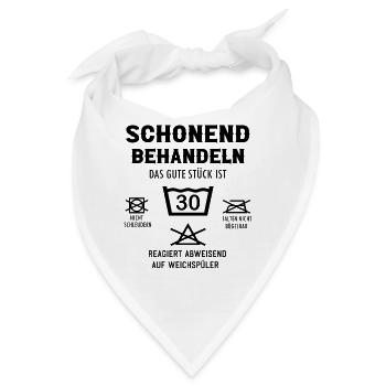 30 in der Wäsche schonend behandeln 30 Jahre alt - Bandana - Weiß - Vorne