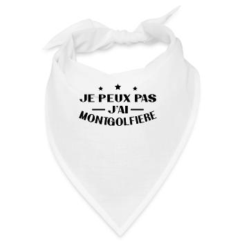 Ich kann keinen Heißluftballon haben - Bandana - Weiß - Vorne